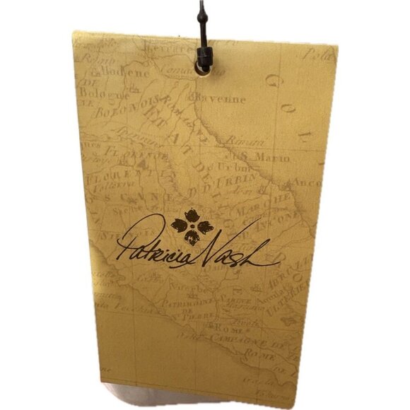 Patricia Nash Cognac Leather Zip Close Shoulder Strap Faux Suede Lining Tote Bag - Picture 8 of 8